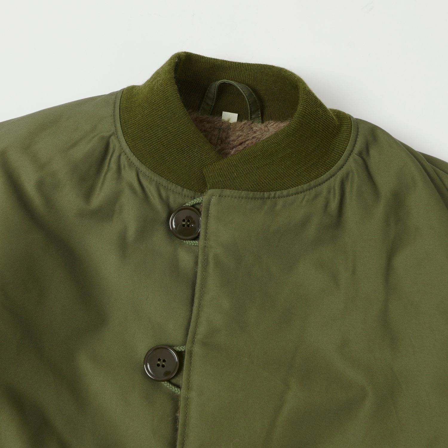 Buzz Rickson's U.S. Army M-1943 Jacket Liner - Olive NonBulky Midweight Build