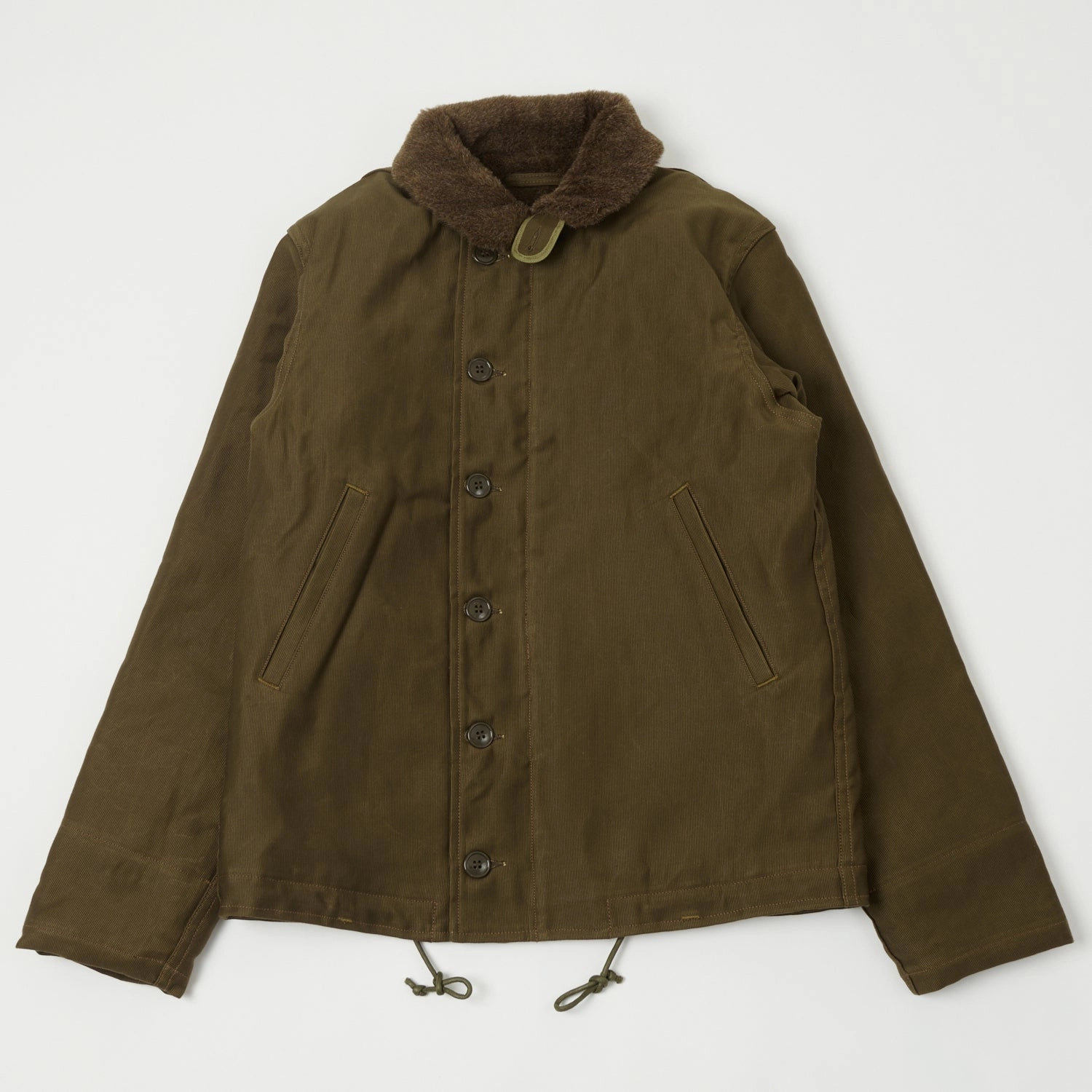 rainy ElasticWaistband Freewheelers & Co Type N-1 Deck Jacket - Dark Red Beige