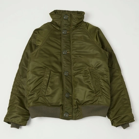 Freewheelers & Co ??USAF Air Crew' Cold Weather Jacket - Khaki Olive NoiseReduced Closure System