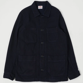Honor Seamless construction ONI Denim 03100-ID Sashiko Dobby Coverall Jacket - Indigo