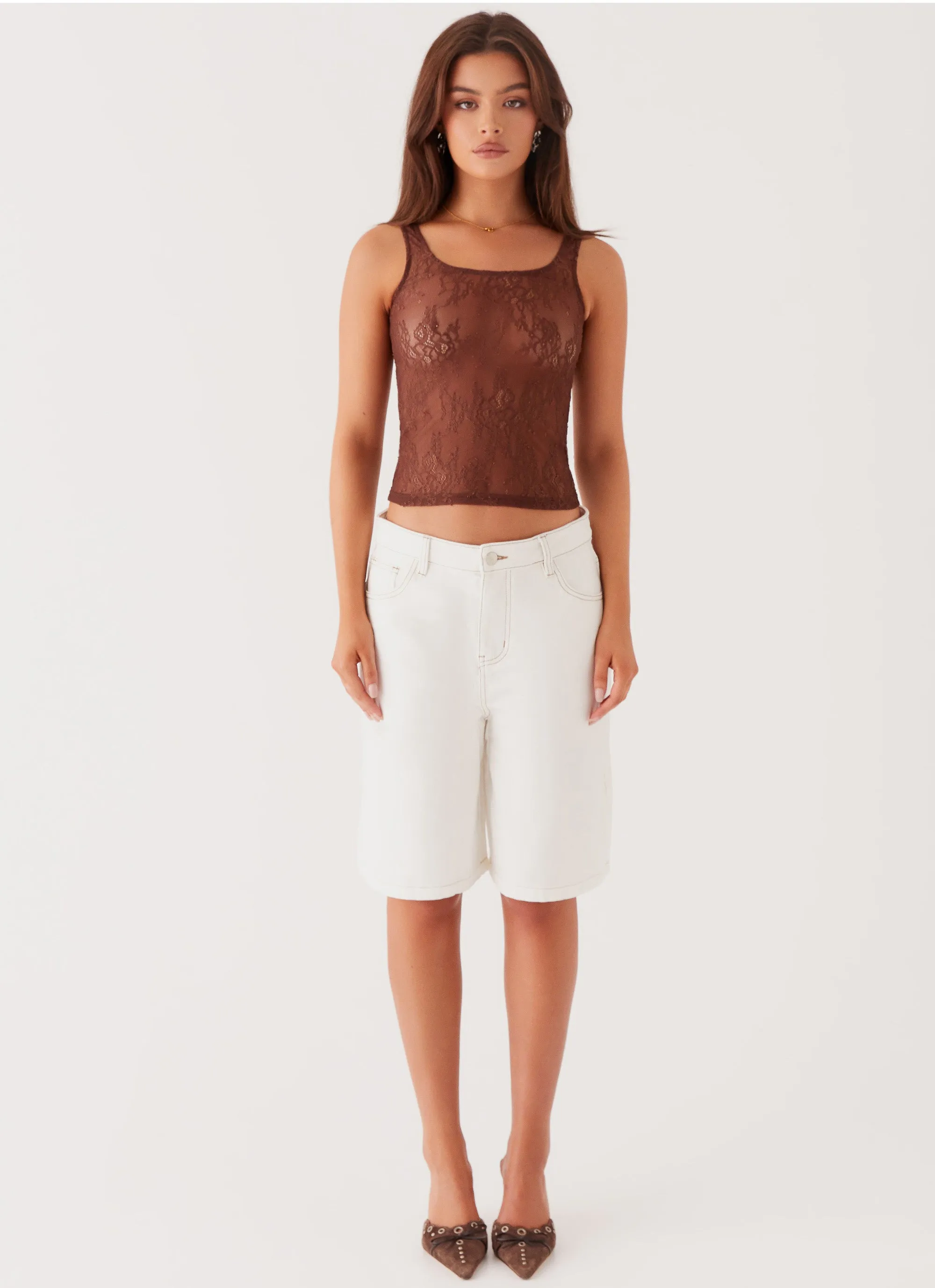 Lottie Low Rise Jorts - White Go Anywhere Look Base Fit Piece