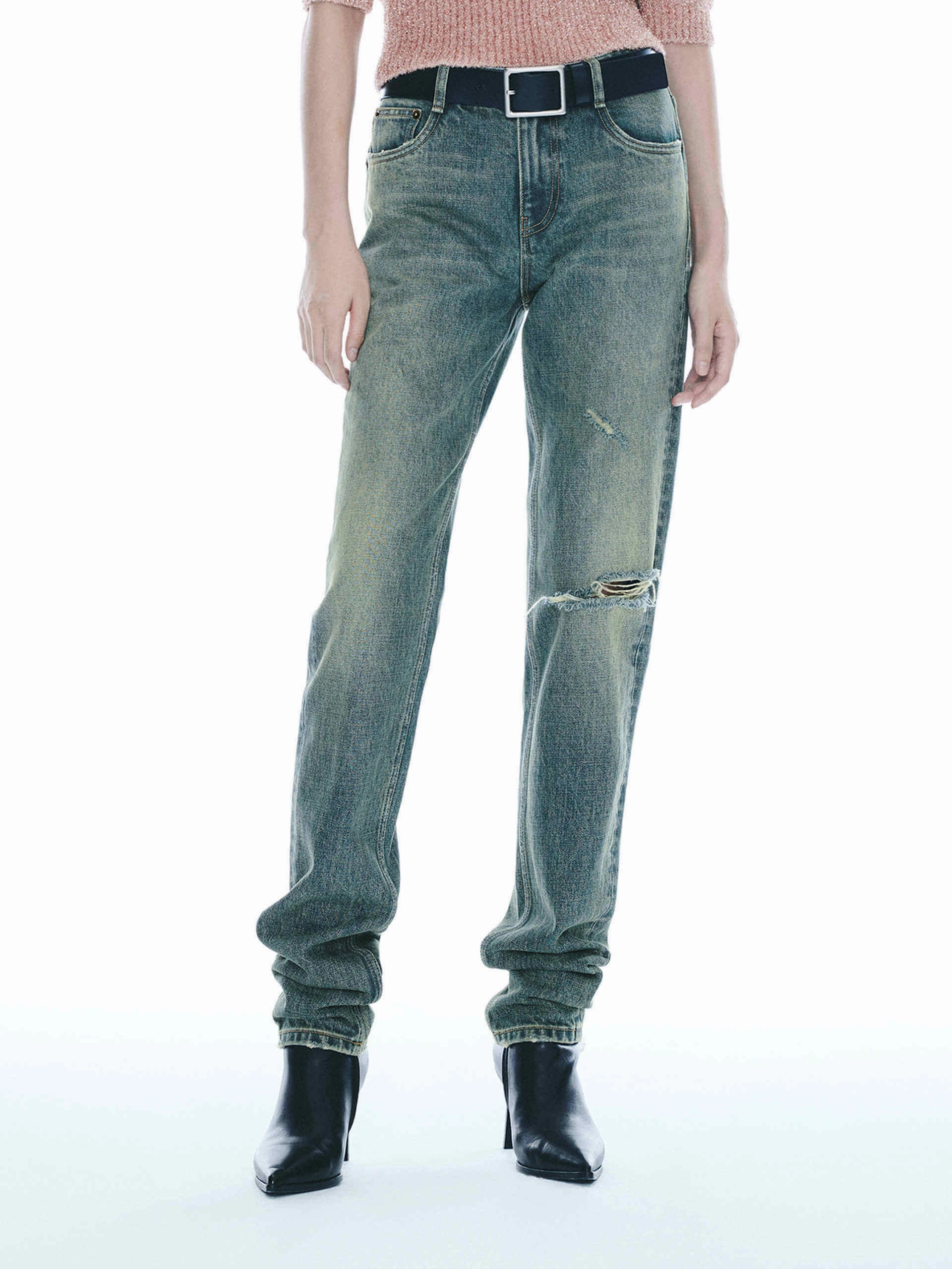 Lightweight Urban Explorer Straight Leg Destroyed Jeans