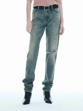 Smart Utility Stylish Fit Straight Leg Destroyed Jeans