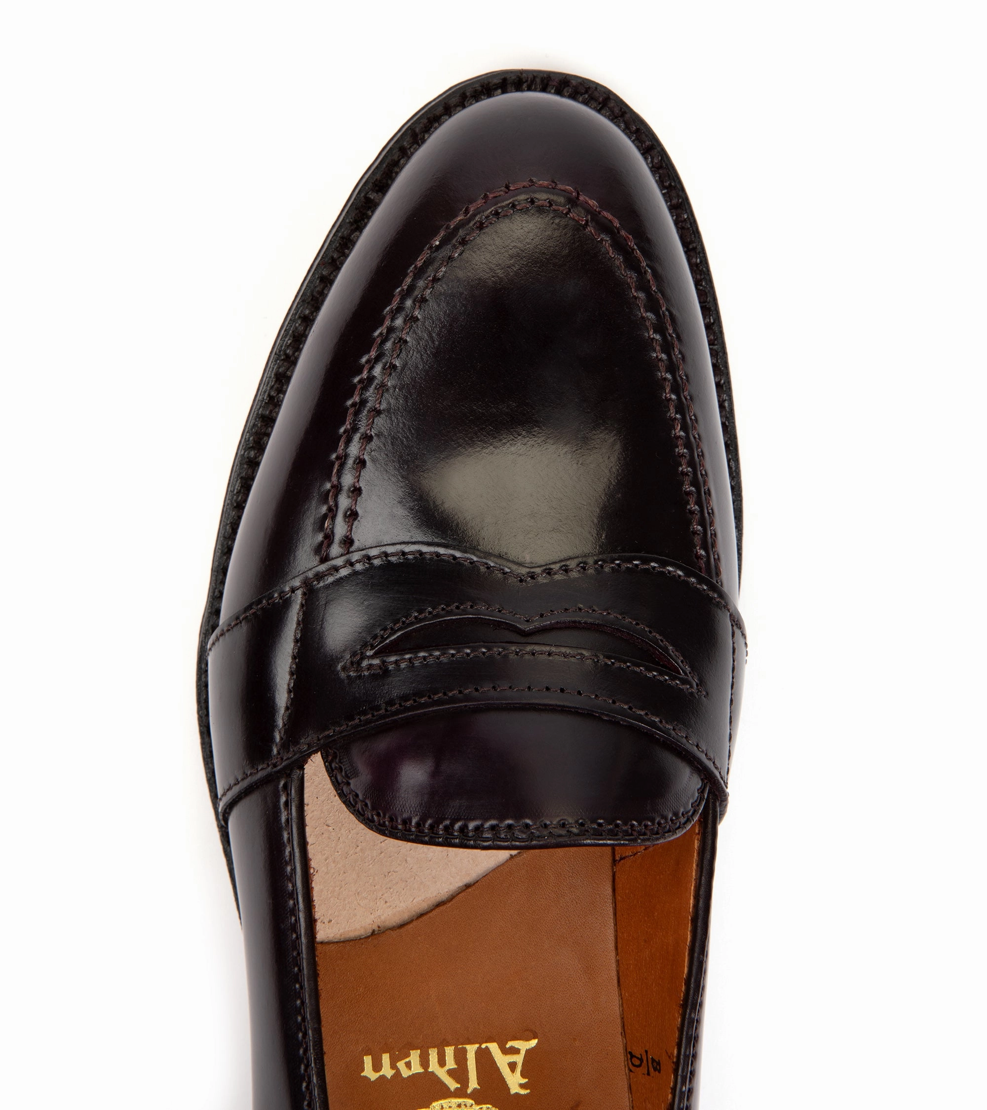 Alden Cordovan Full Strap Loafer: Dark Burgundy 684 Light Path Air Dash