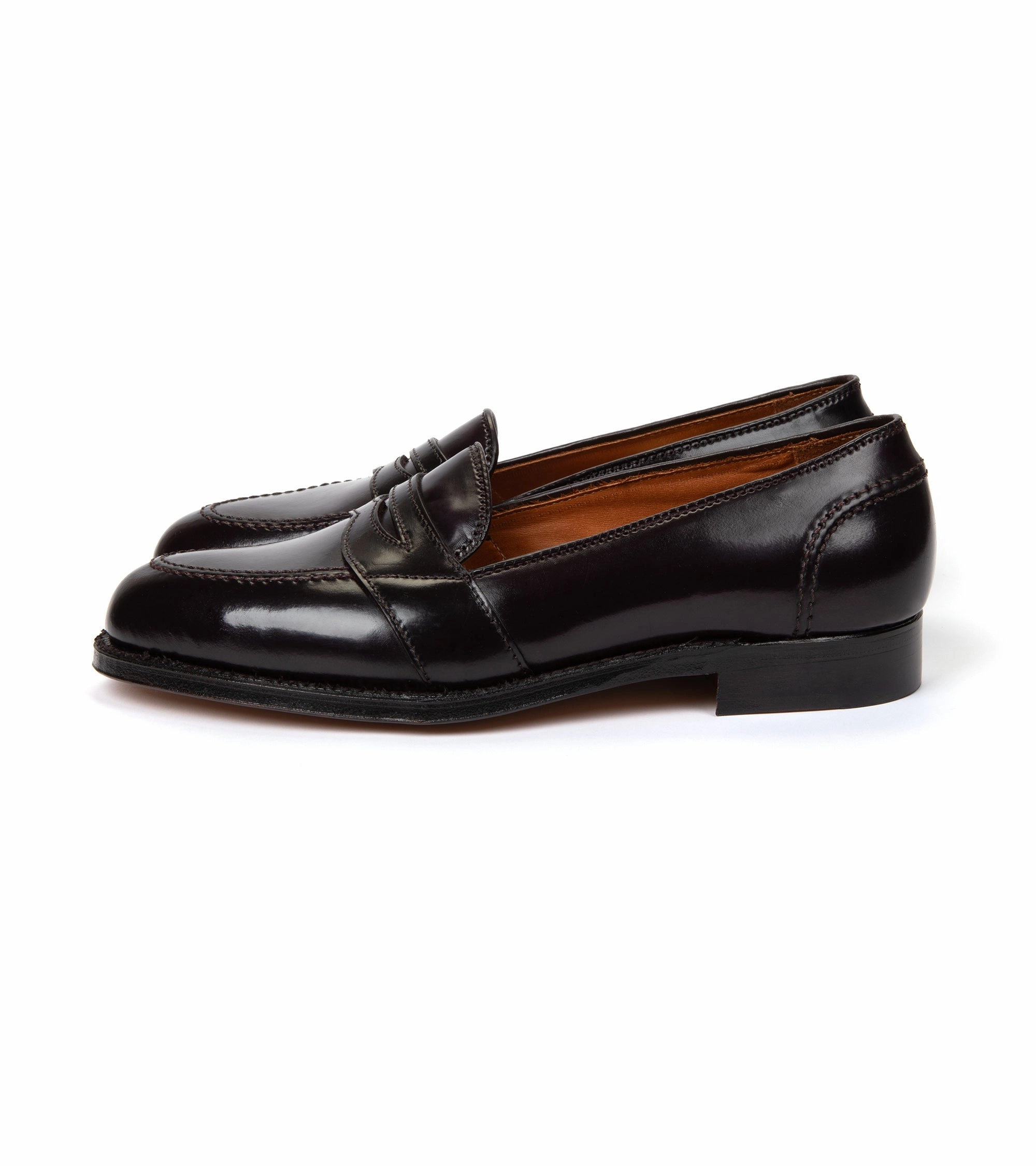 Alden Cordovan Full Strap Loafer: Dark Burgundy 684 Retro Style