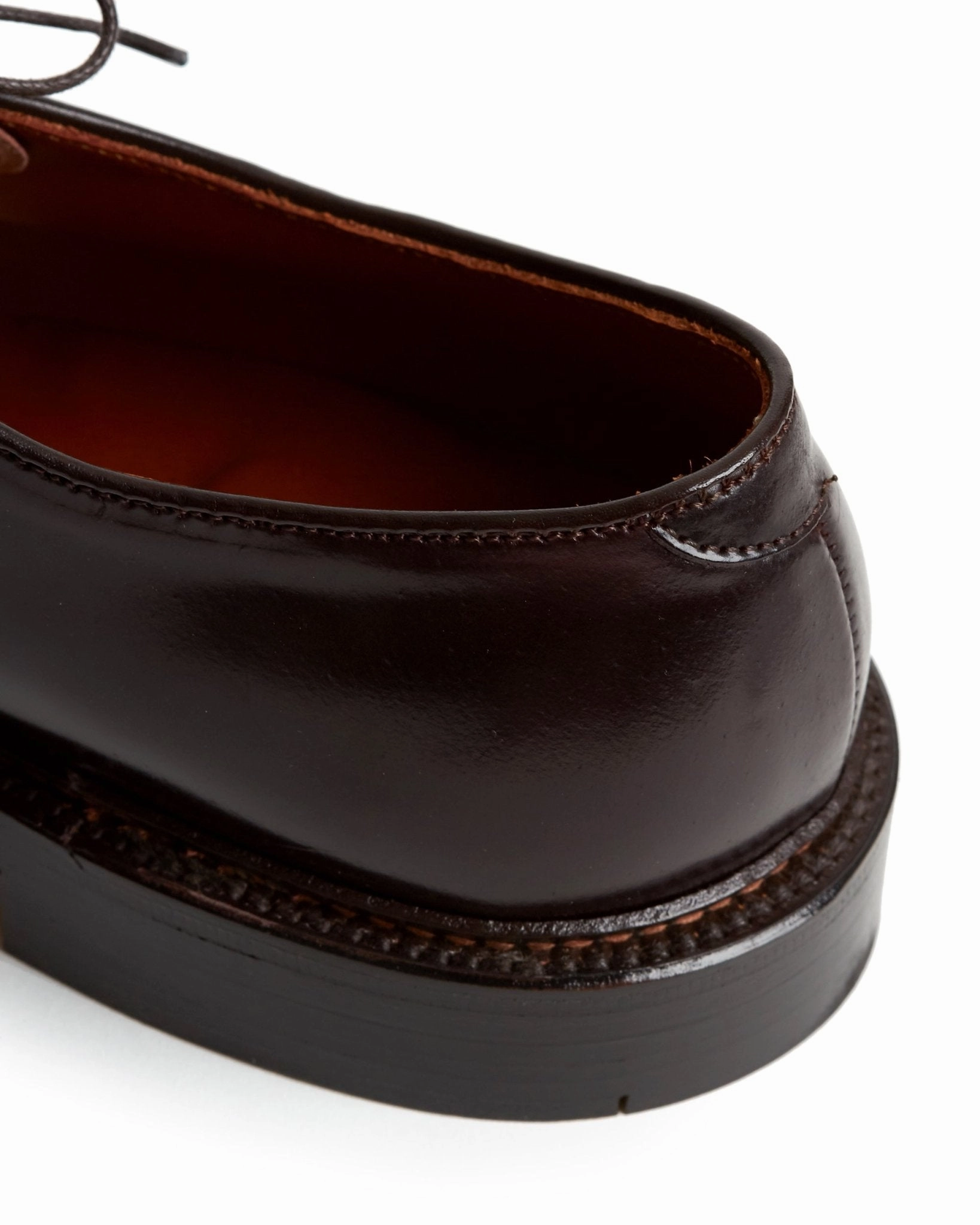 Simple Footwear Alden Cordovan Plain Toe Blucher Shoe: Dark Burgundy 990