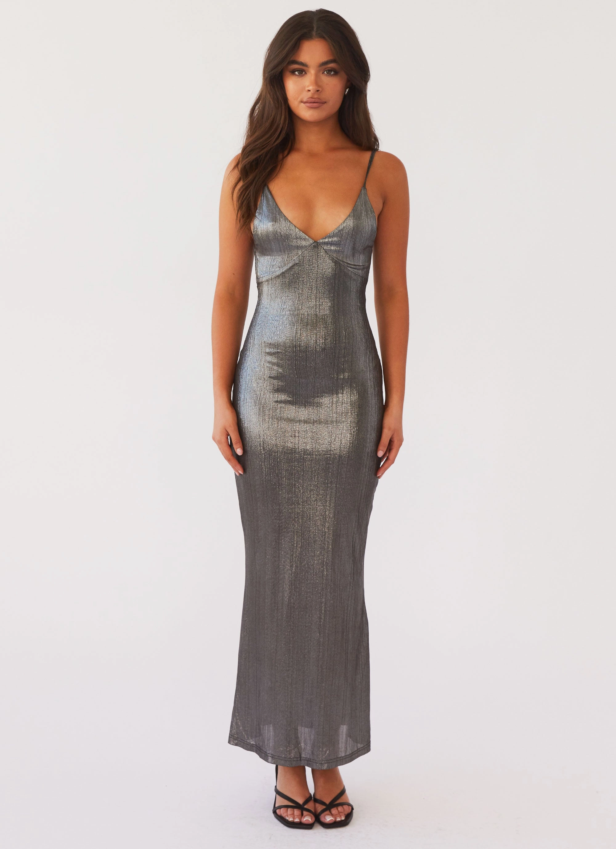 Alexa Metallic Maxi Dress - Twilight Soft and Light