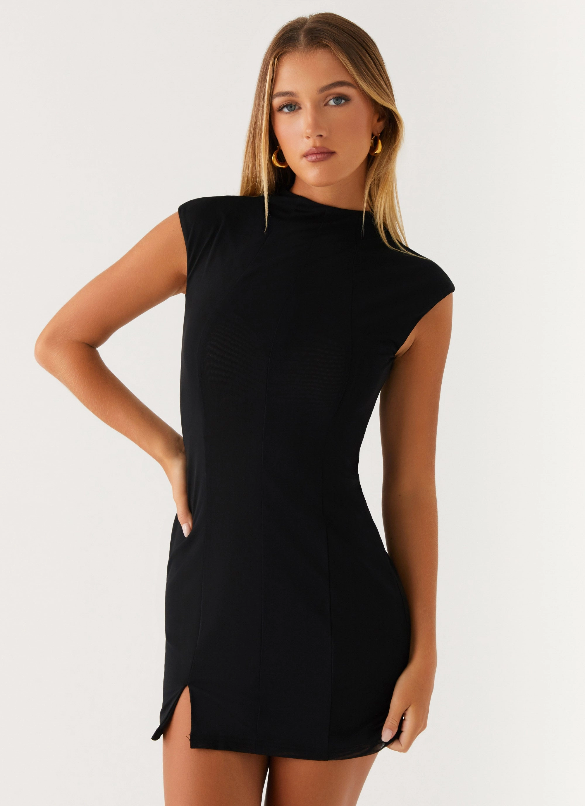 Classic-style museum visit Alias Mini Dress - Black