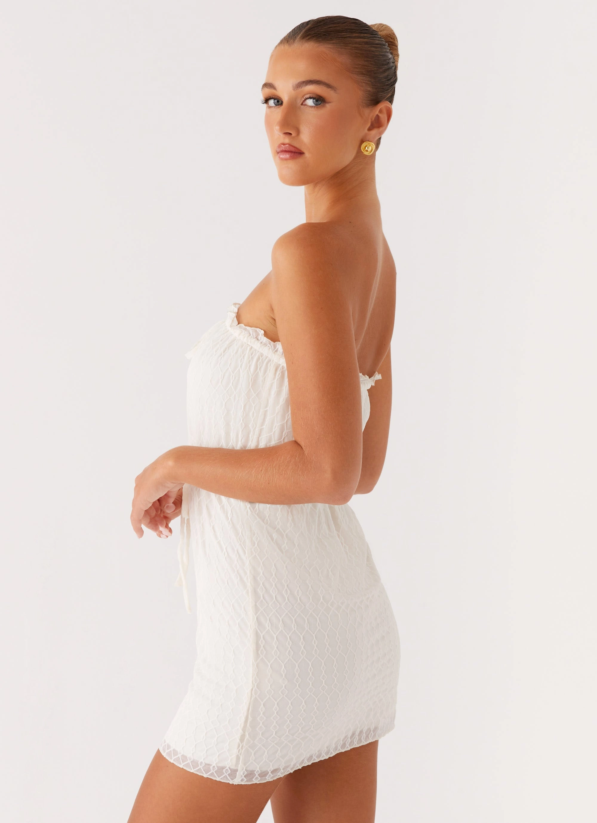 City Layers Trend-Inspired Alina Mini Dress - Ivory