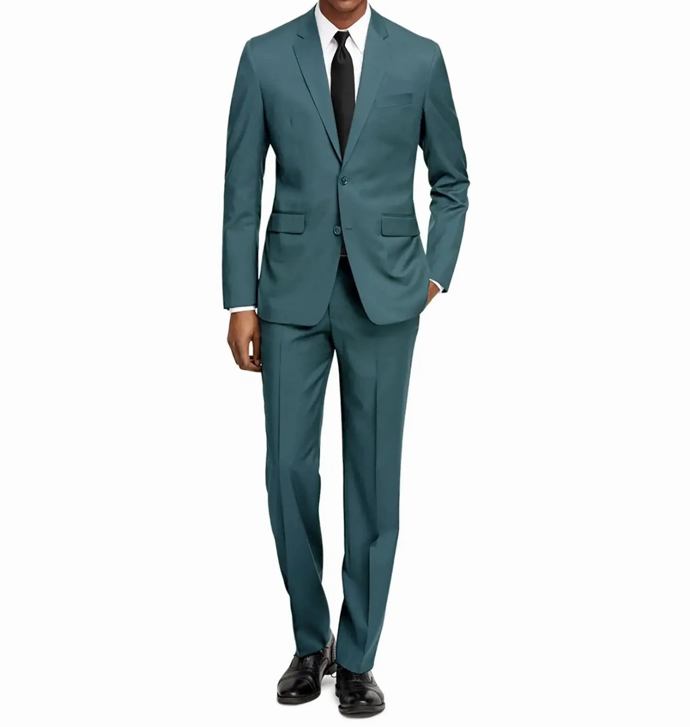 Elegant Fit Comfort Fit Braveman Men's Formal Two Piece 2-Piece Slim Fit Cut Suit Set