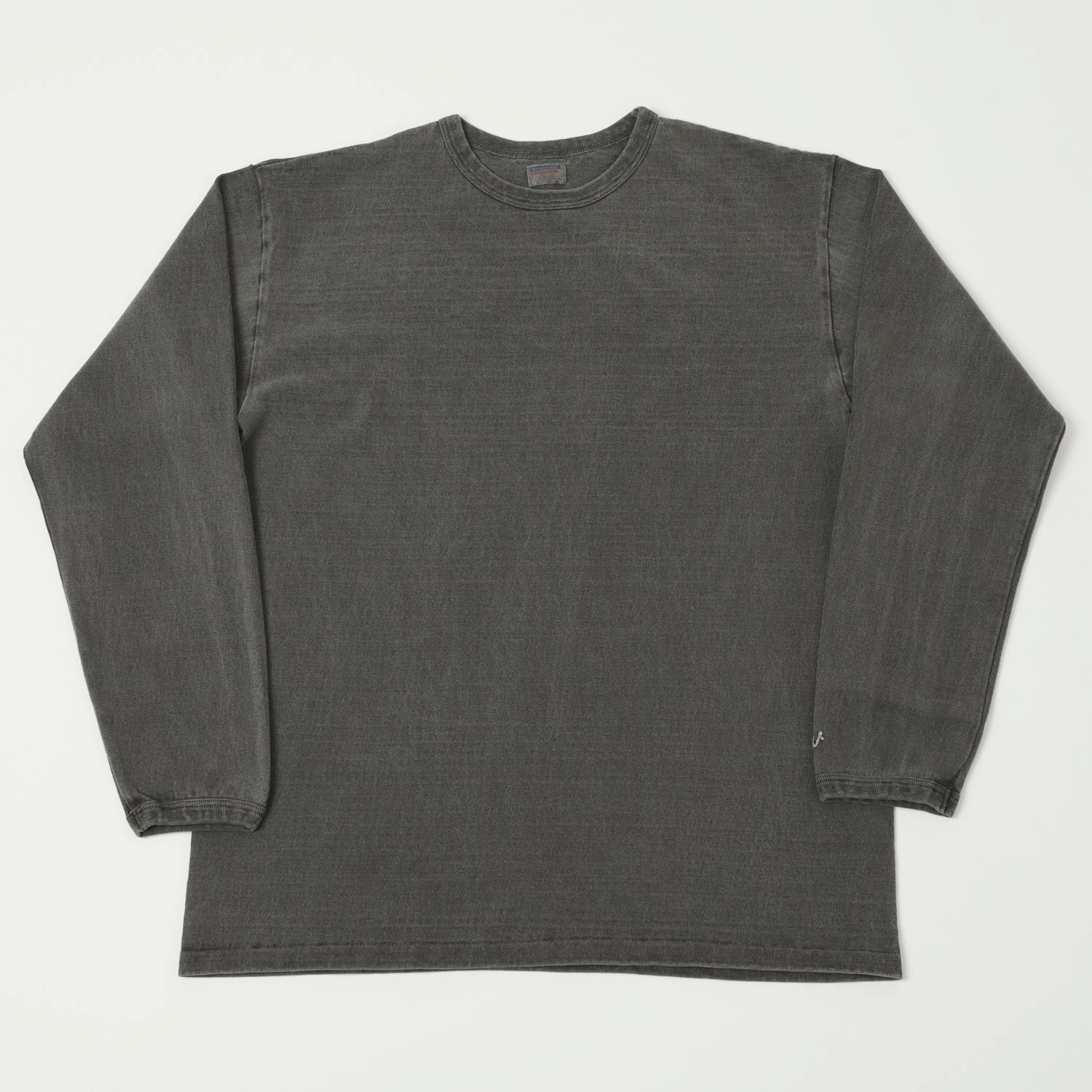 Dubbleworks Heavy Fabric Long Sleeve Pigment Dyed Tee - Sumikuro Fresh Outfit