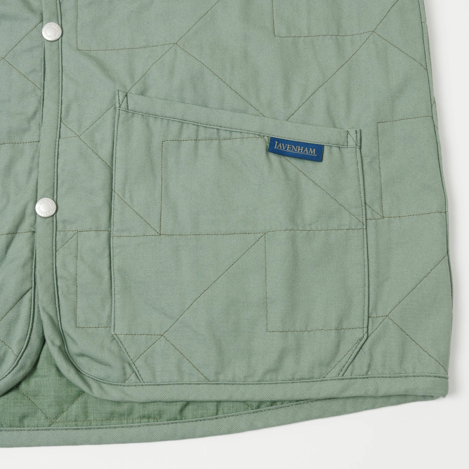 Daily Wear Lavenham Unwadded Worker Thornham Gilet - Leaf Green