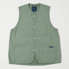 Lavenham Unwadded Worker Thornham Gilet - Leaf Green Weight - balanced Tension Balanced