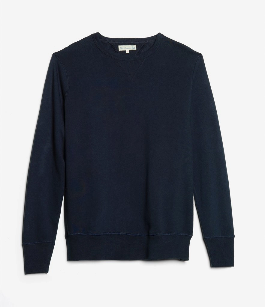 Anti-pilling Merz b. Schwanen 346 Classic Sweatshirt - Ink Blue