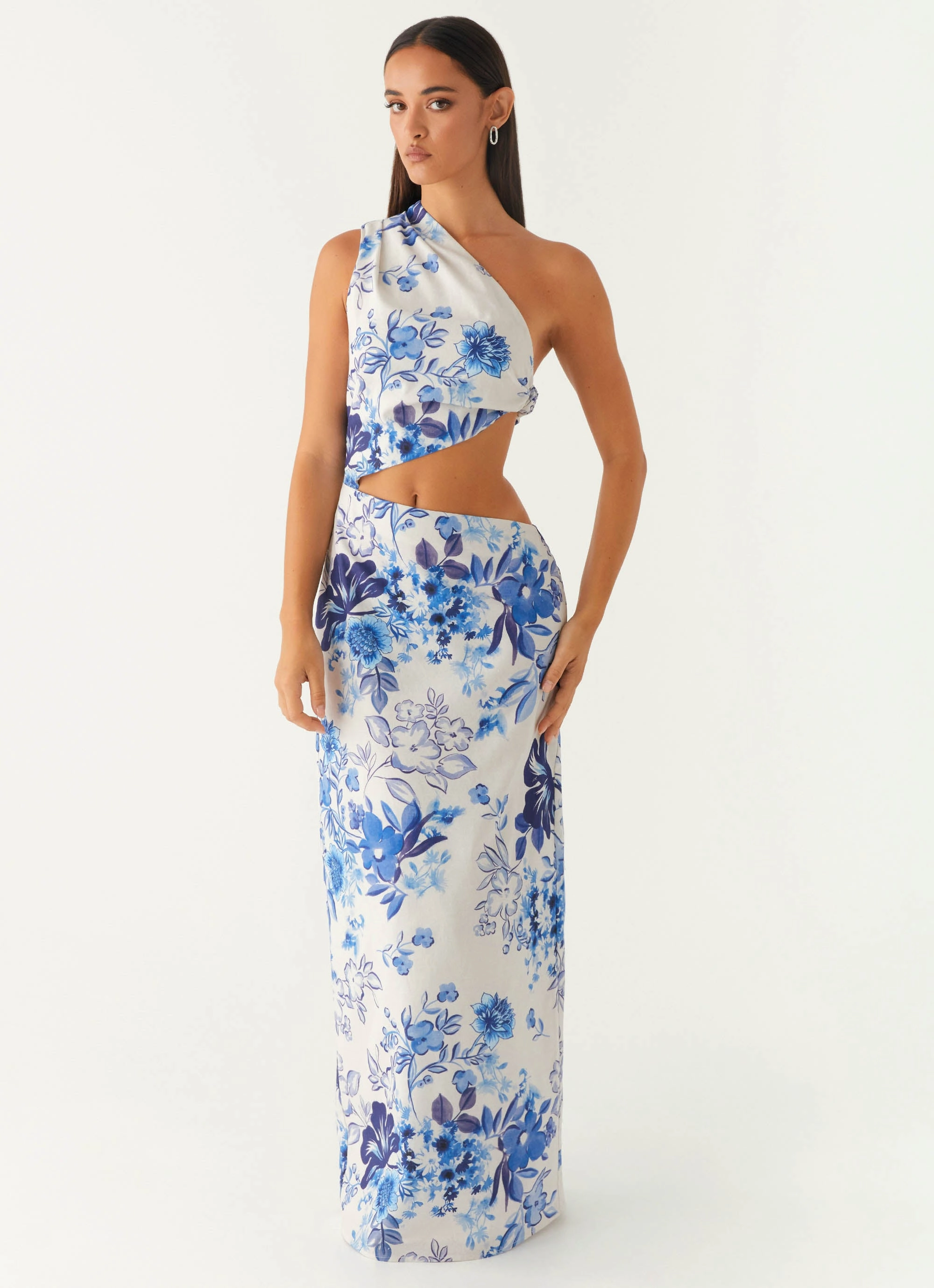 Statement-Piece All Summer Long Maxi Dress - Serene Sky Floral