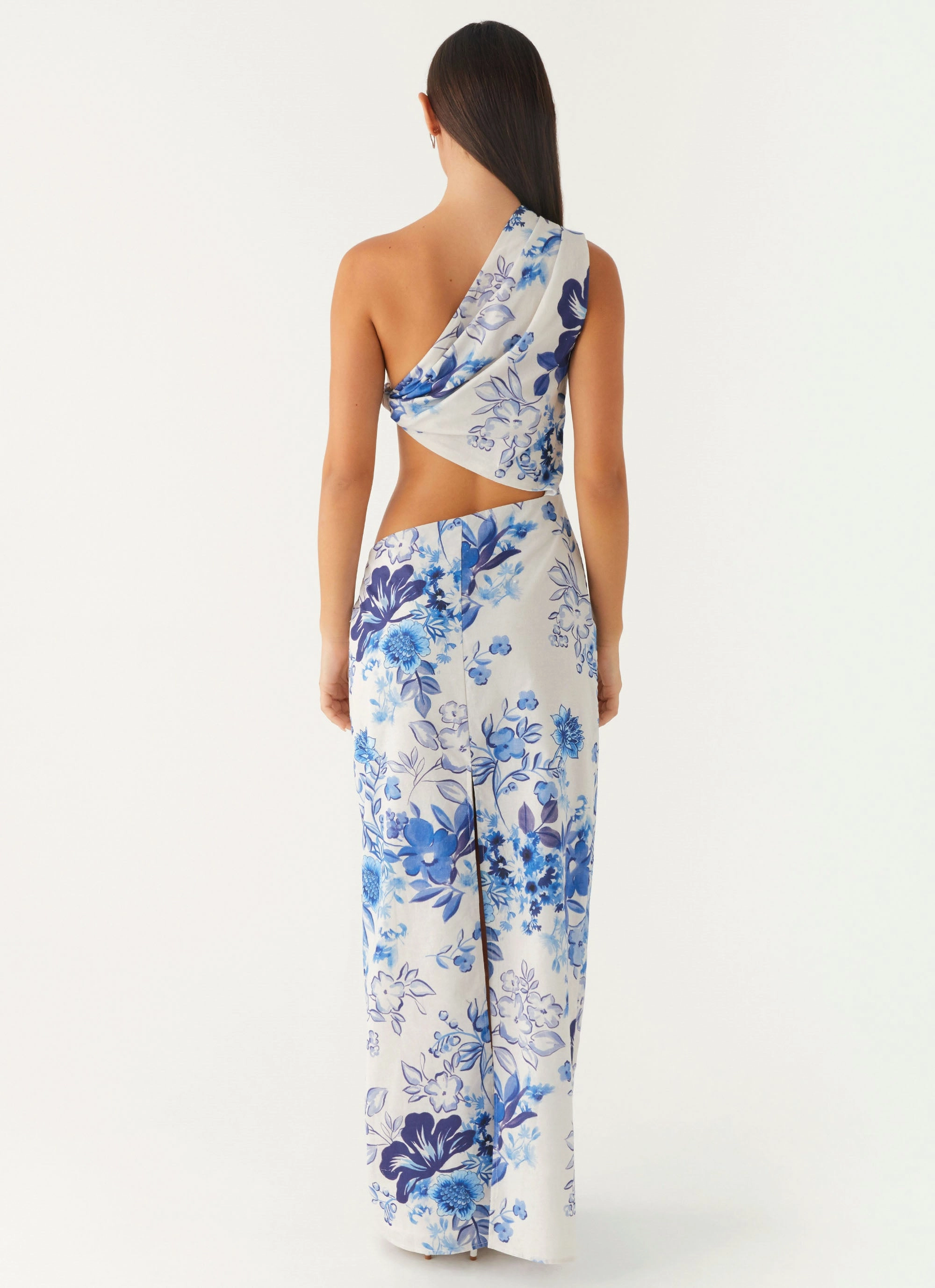 All Summer Long Maxi Dress - Serene Sky Floral Casual and Smart Flattering Design Wear