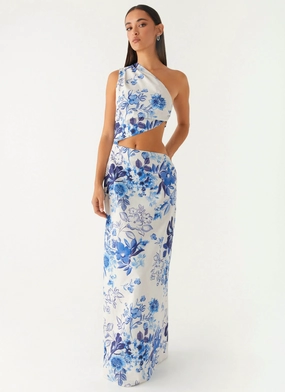 All Summer Long Maxi Dress - Serene Sky Floral Urban Touch