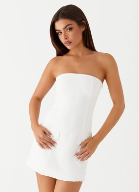 Art Spirit Allora Strapless Mini Dress - White