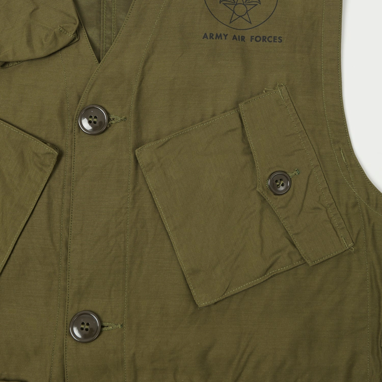 Buzz Rickson's U.S. Army C-1 Civilian Vest - Olive Multipurpose Athletic Top dusty environment