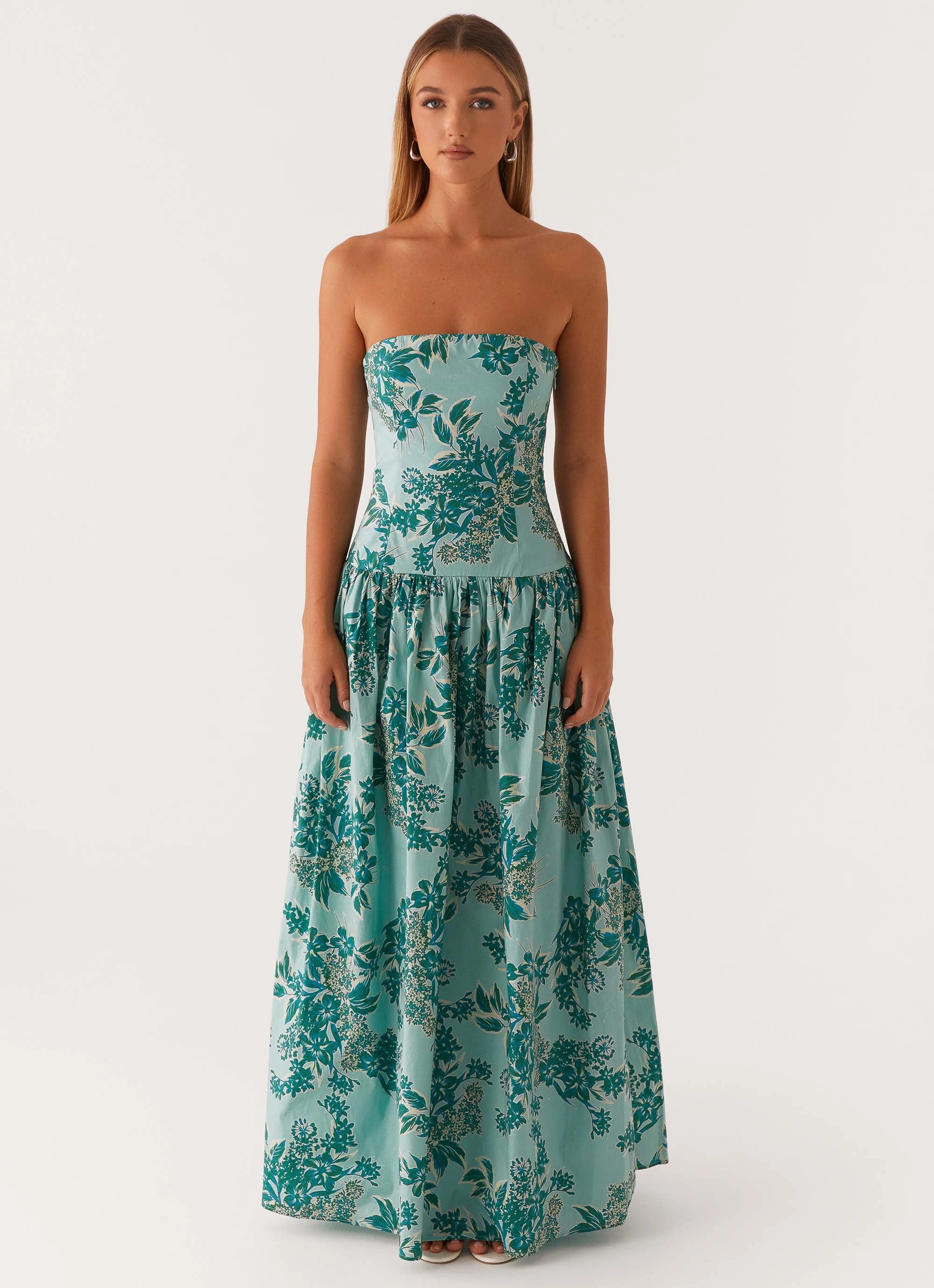 Andorra Maxi Dress - Cloud Nine Floral Villa Light