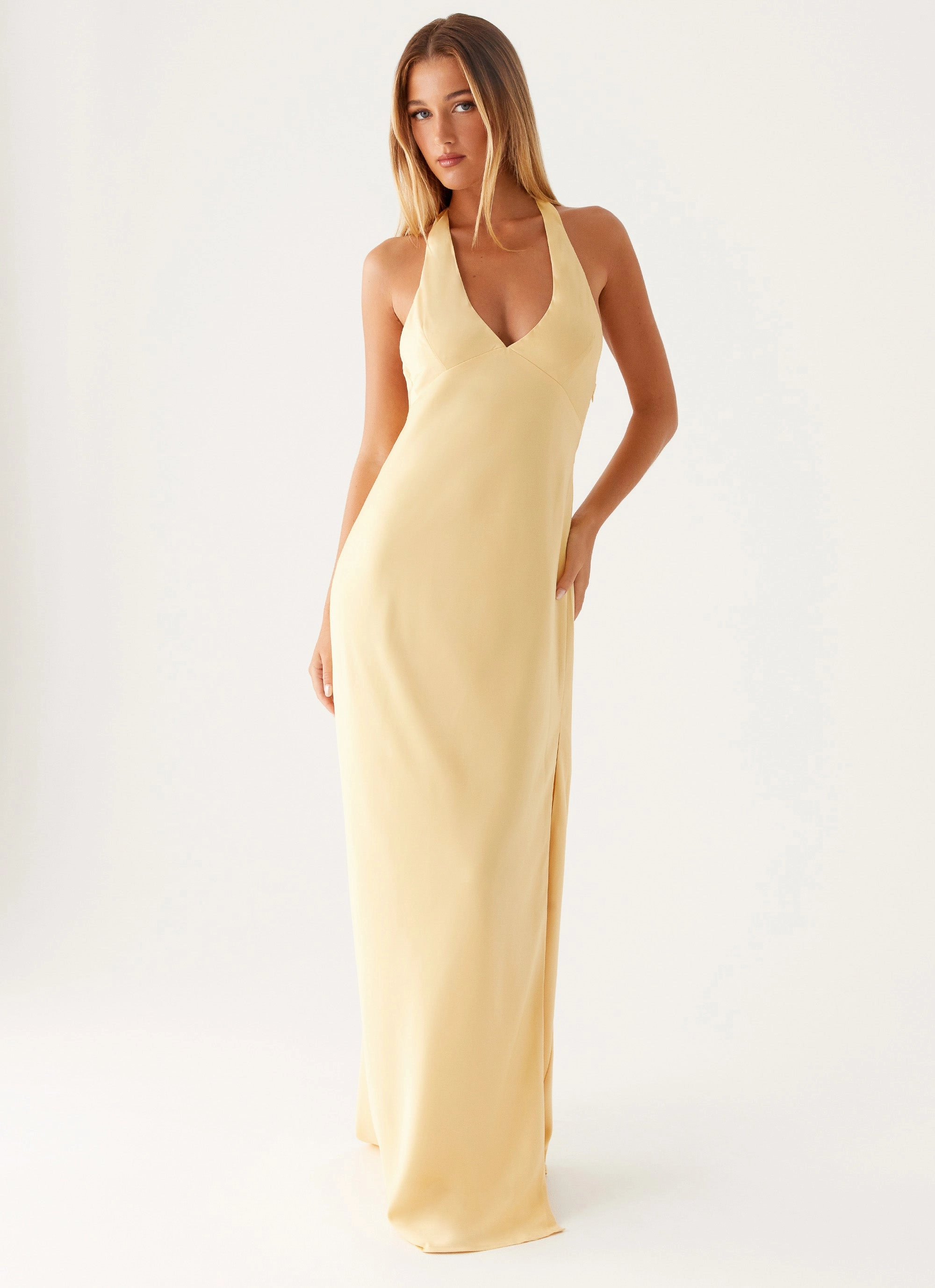 Minimalist Fit Polished Edge Angie Maxi Dress - Yellow