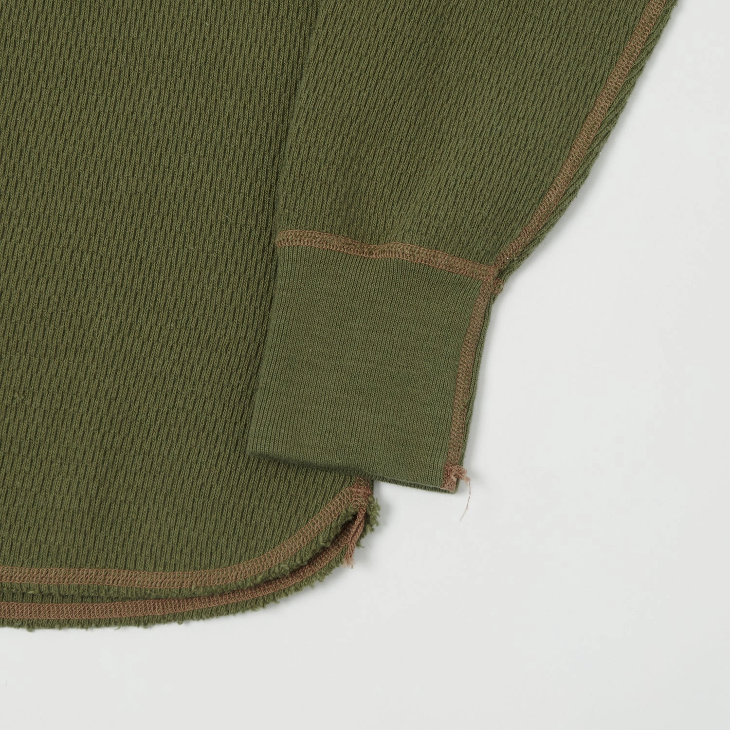 Sleeveless Casual Flex Buzz Rickson's Long Sleeve Thermal Henley - Olive