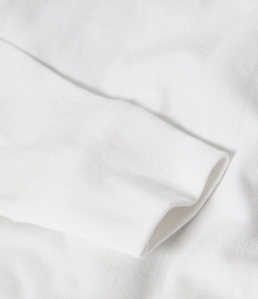 cotton material Comfy and Soft Merz b. Schwanen 1930s Long Sleeve Henley - White