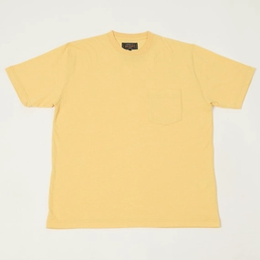 Beams Plus Pocket T-Shirt - Yellow Beaded details