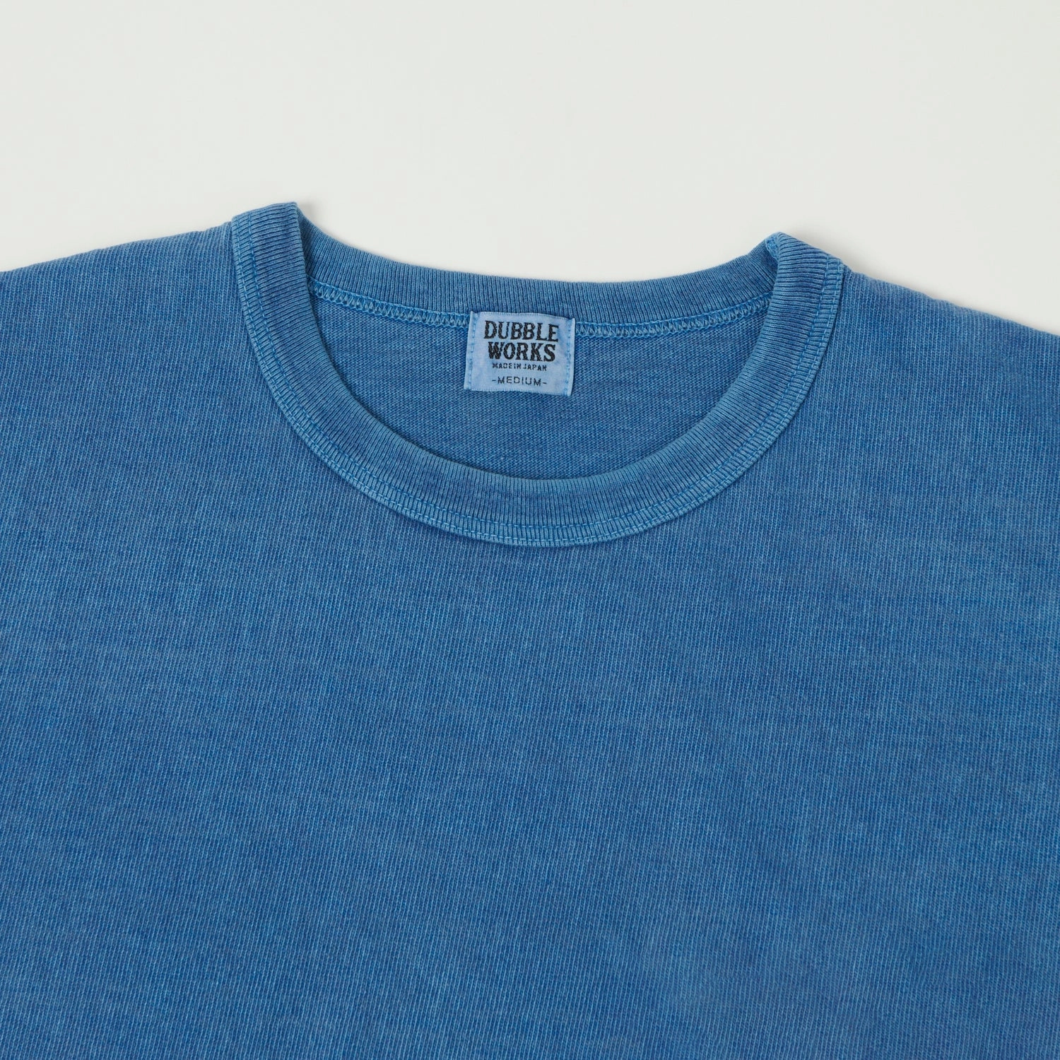 Dubbleworks Heavy Fabric Pigment Tee - Light Indigo High Density Weave
