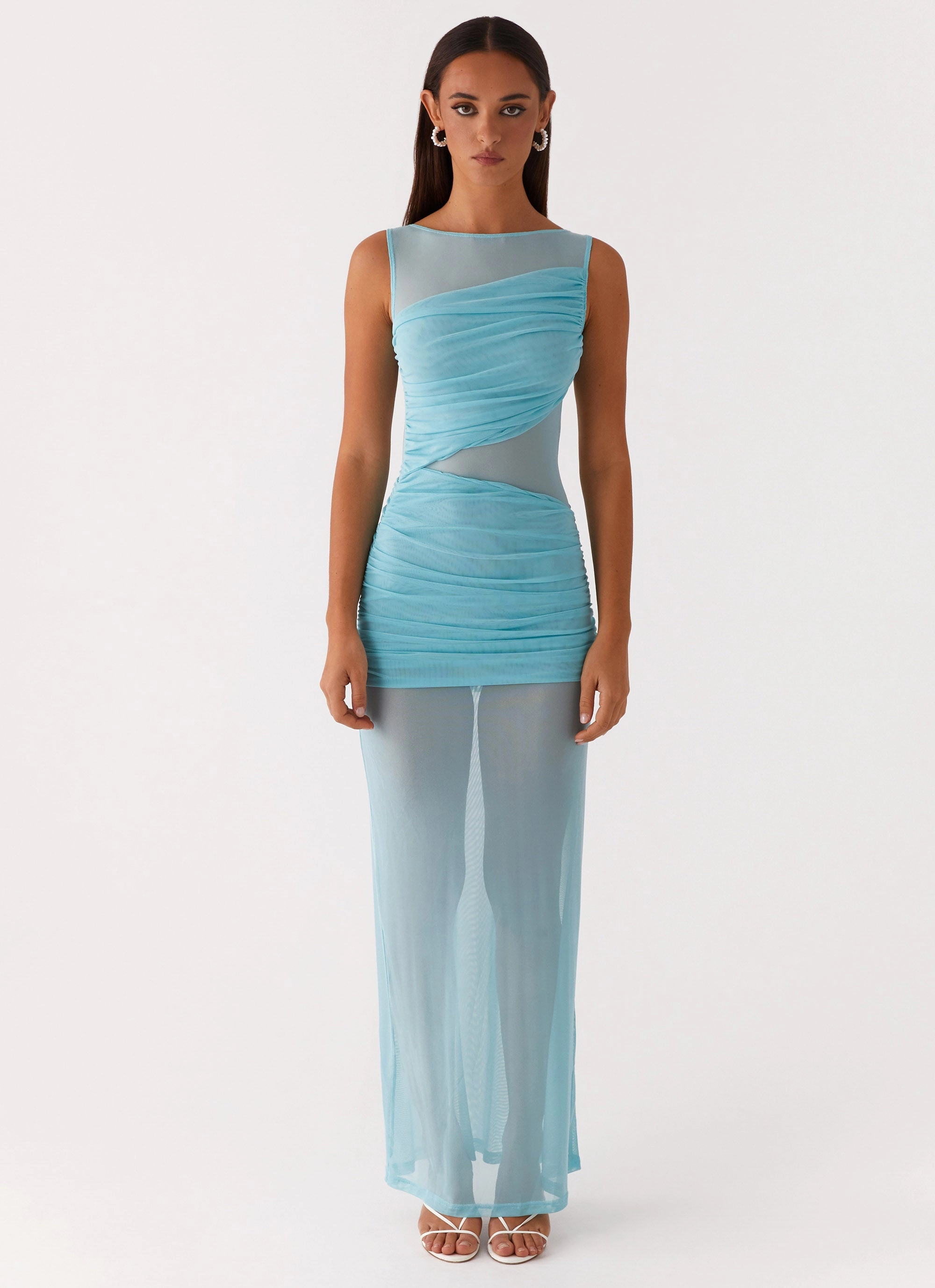 Comfort Mode Soft Flow Apollo Maxi Dress - Aqua