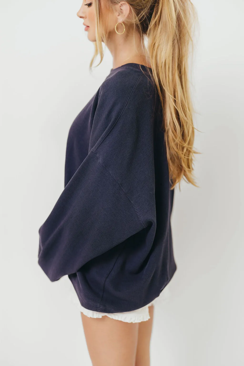 Around Town Crew Pullover in Dark Navy Daily Layered