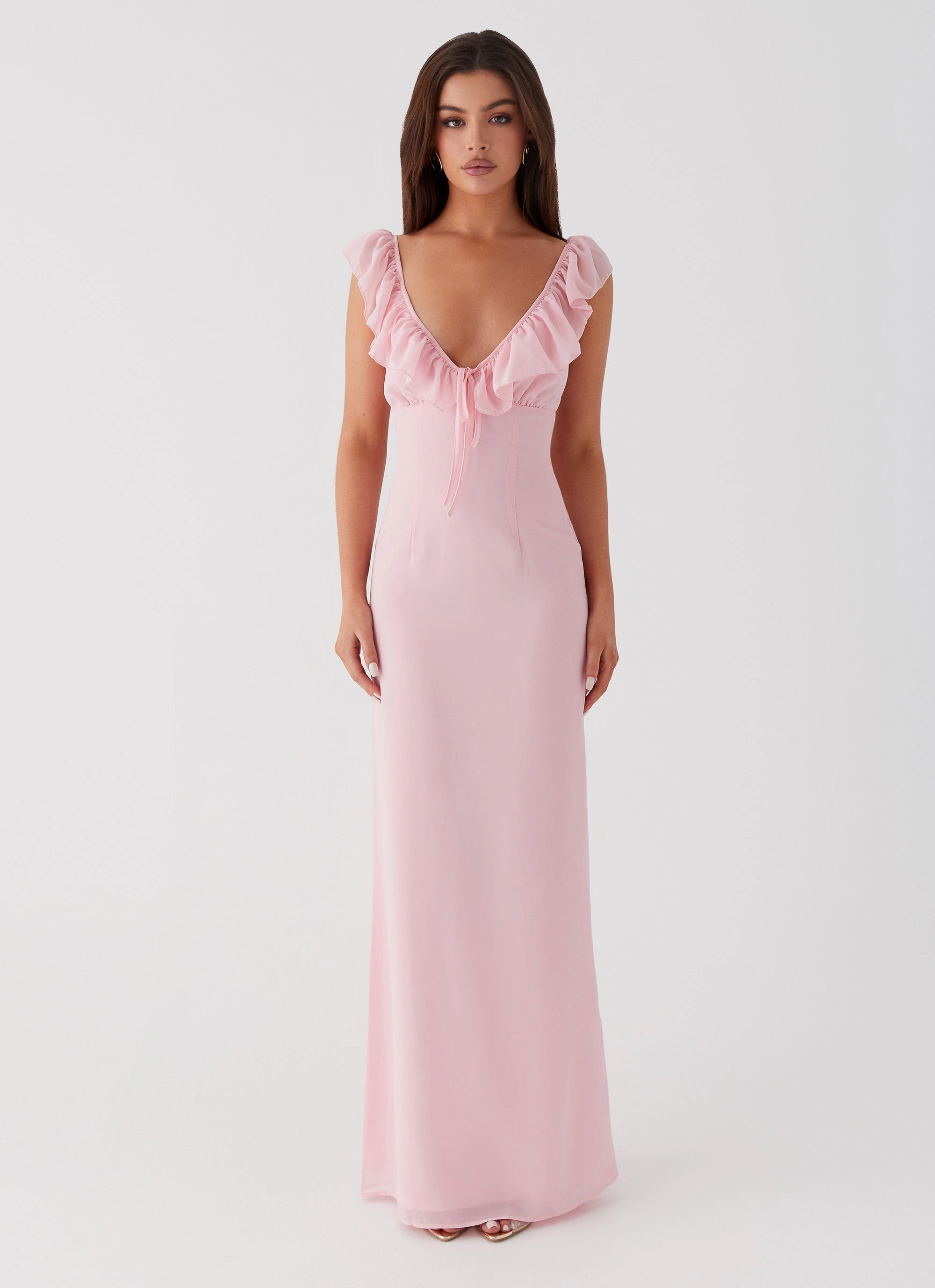 Comfy Fit Form Fit Silvie Maxi Dress - Pink