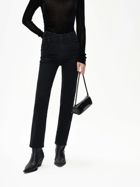 Fresh Attire Urban Explorer Evening Stroll Casual Friday Asymmetric Waist Ankle Jeans