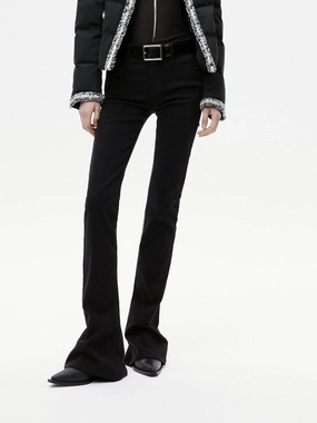 All Season Smooth Style Asymmetric Waist Flared Jeans