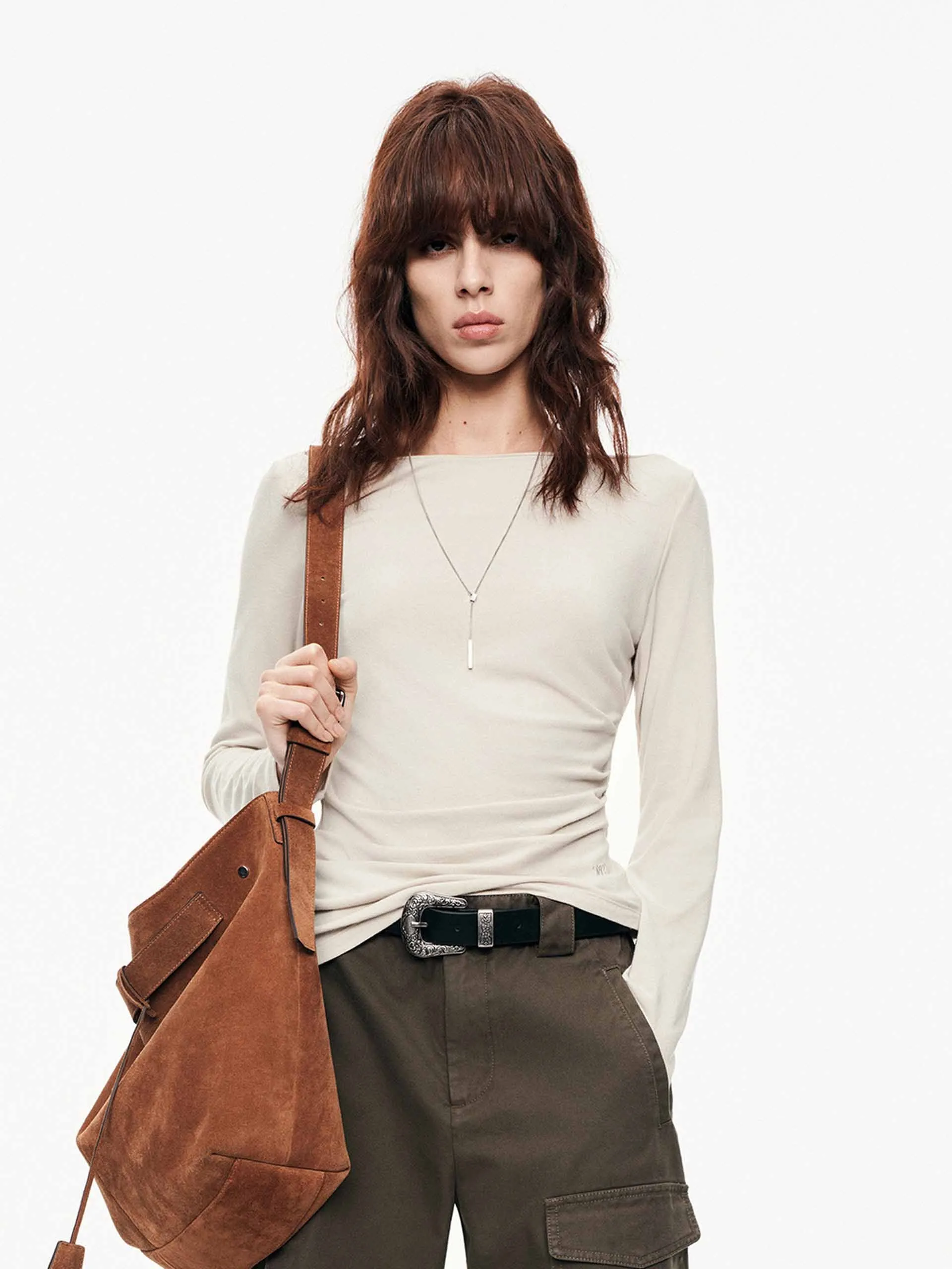 Cruise Collection Travel Friendly Asymmetrical Hem Knitted Top