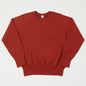 dry cleanable Warehouse & Co 461 Raglan Sleeve Sweatshirt - Red