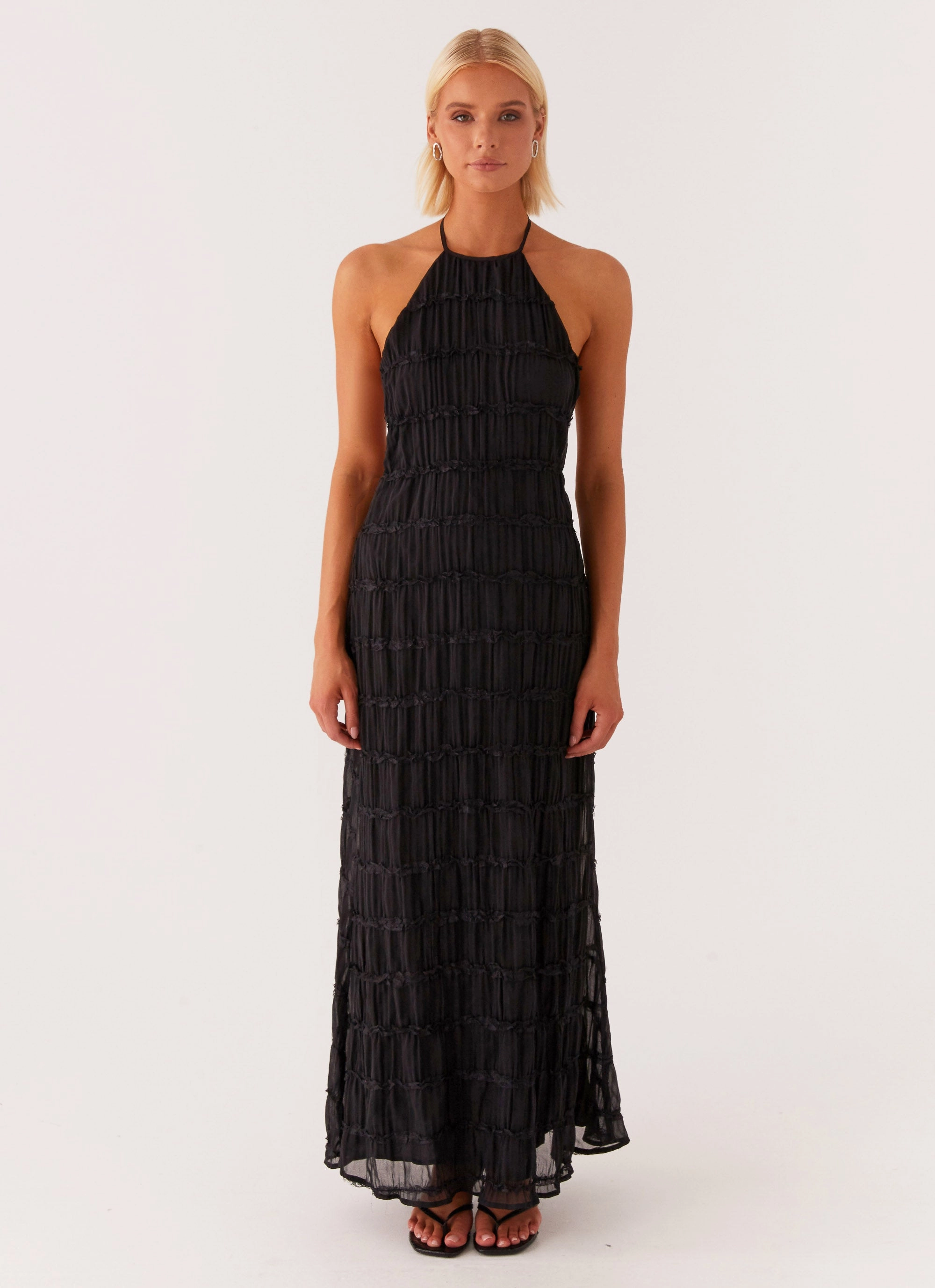 All-day Comfort luxe feel Aullie Maxi Dress - Black