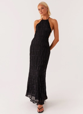 Aullie Maxi Dress - Black Classic Flow
