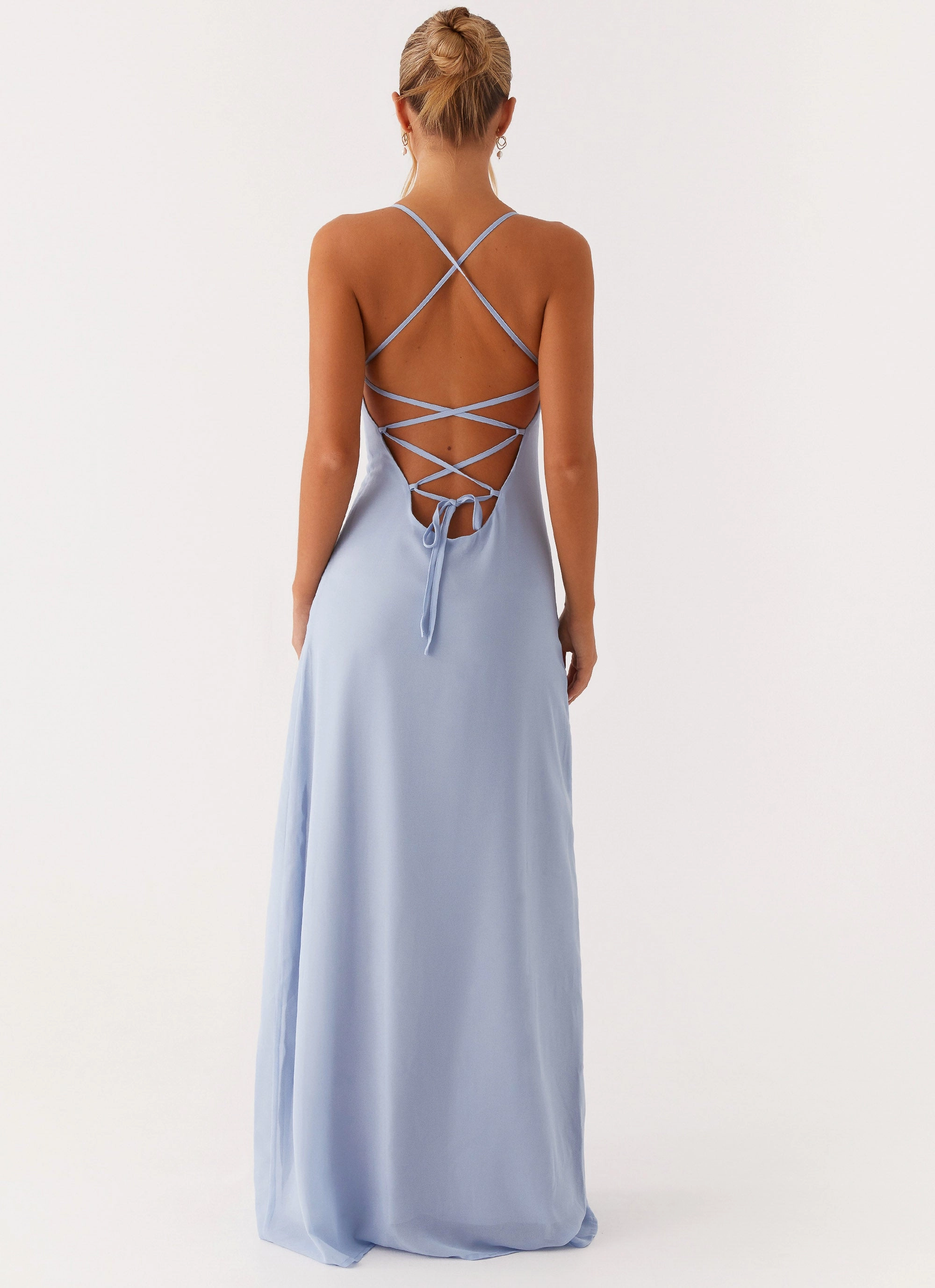 Aveline Bustier Maxi Dress - Blue Fashion Daily