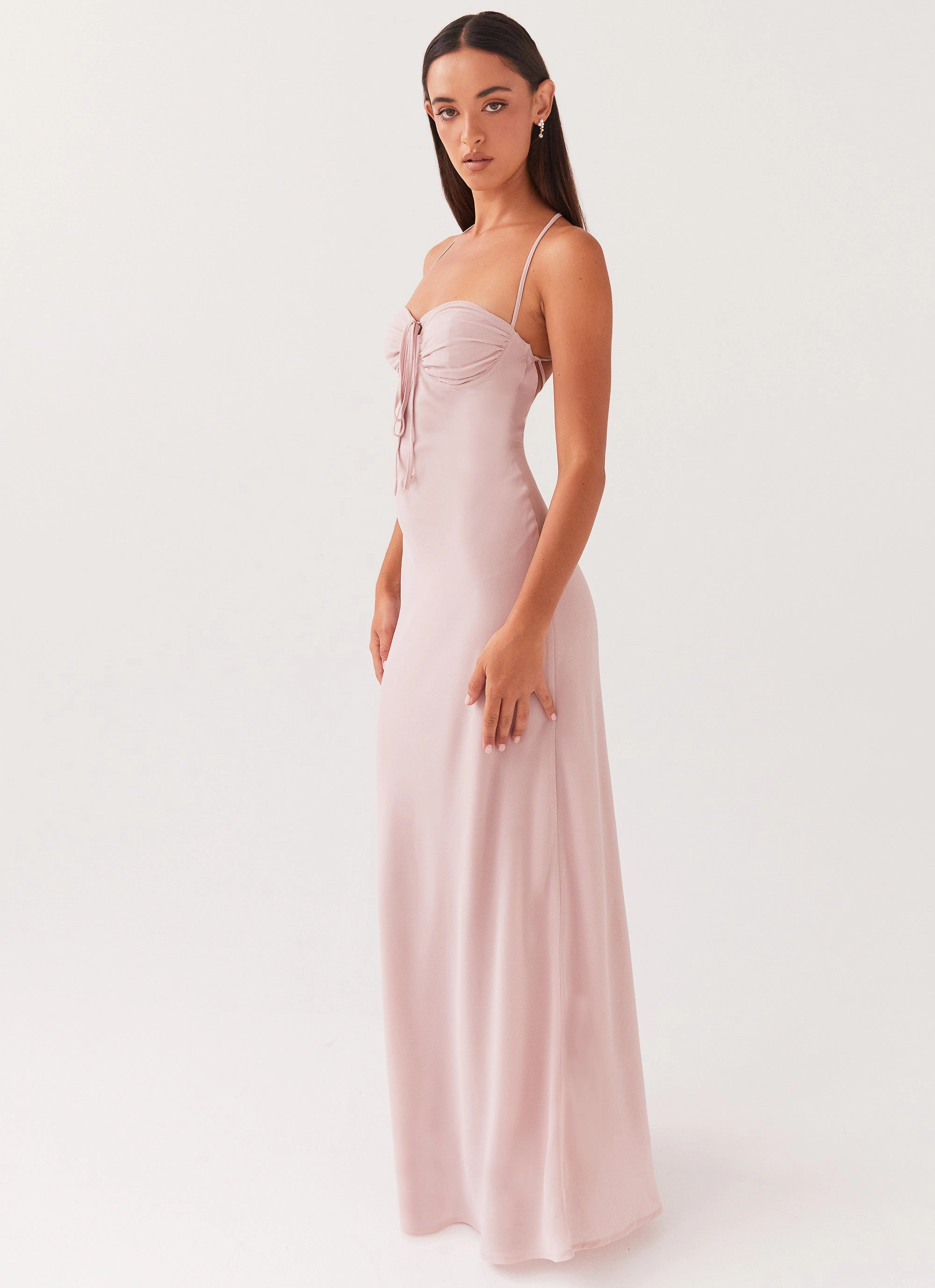 Aveline Maxi Dress - Mauve Timeless Fit Tiered Skirt