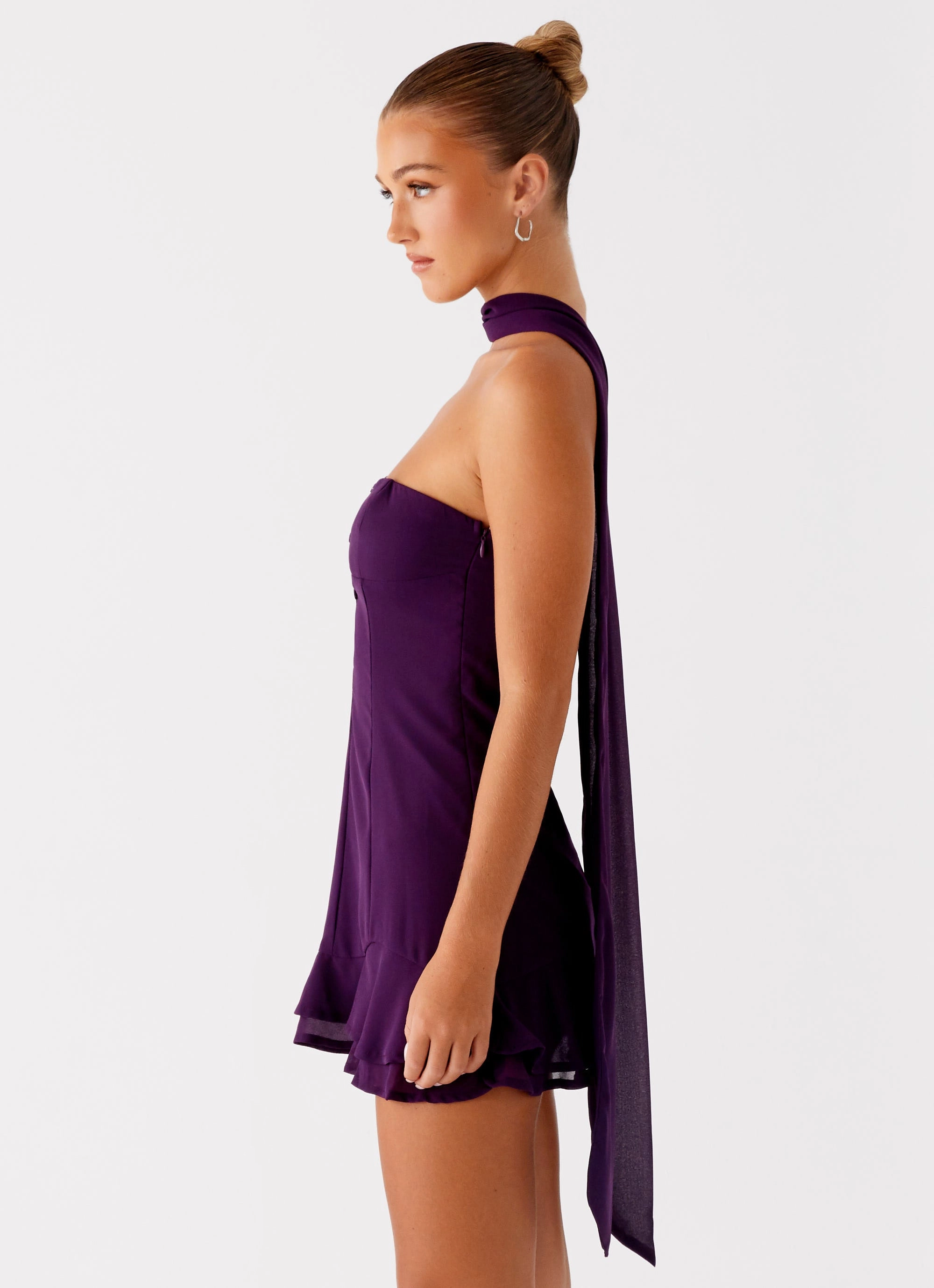 Spring Style Avenue Mini Dress - Plum
