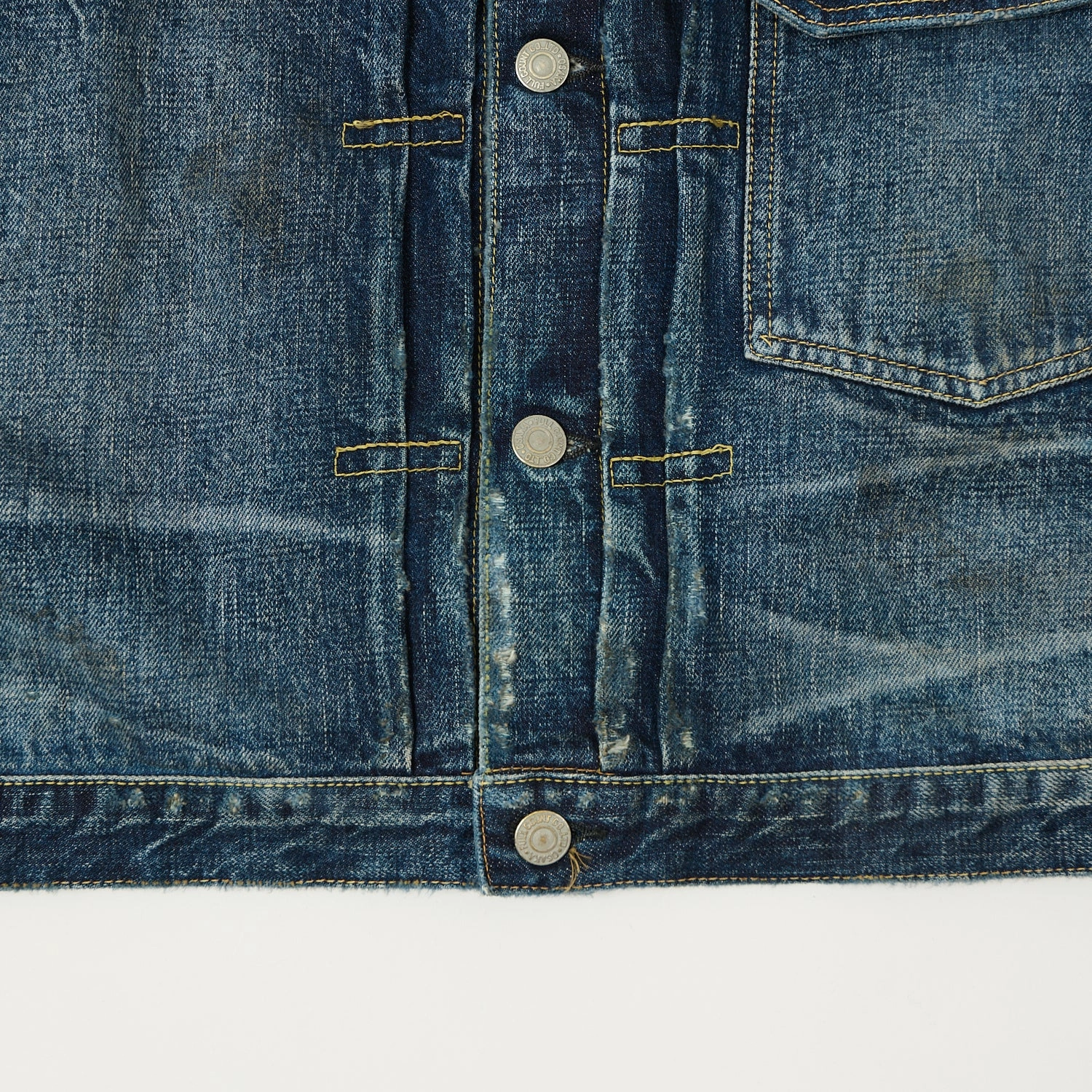 Full Count 2107 13.5oz Type I Denim Jacket - 'More Than Just Fear' Wash muted shades Mix - and - Match