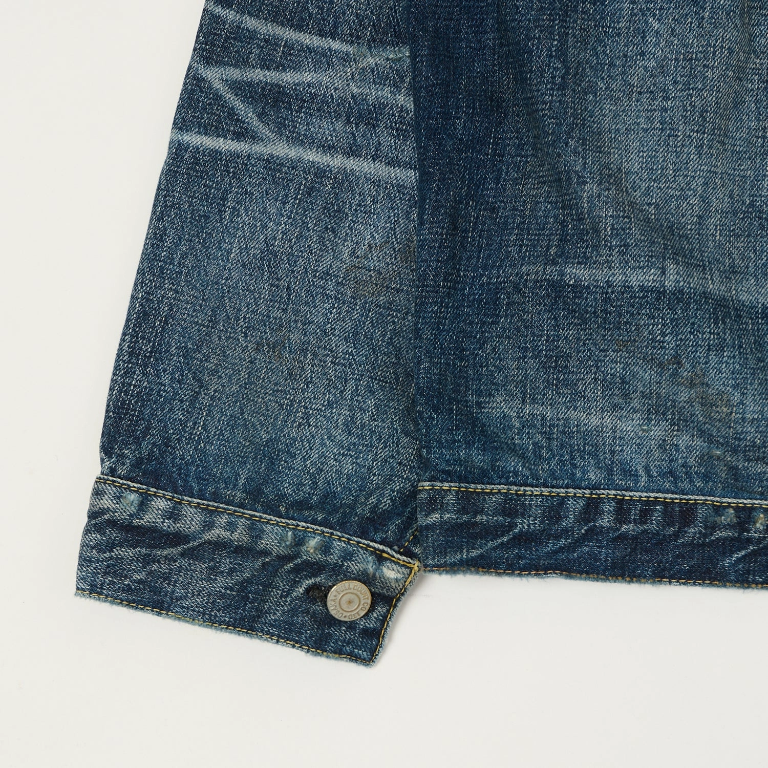 slim fit Full Count 2107 13.5oz Type I Denim Jacket - 'More Than Just Fear' Wash