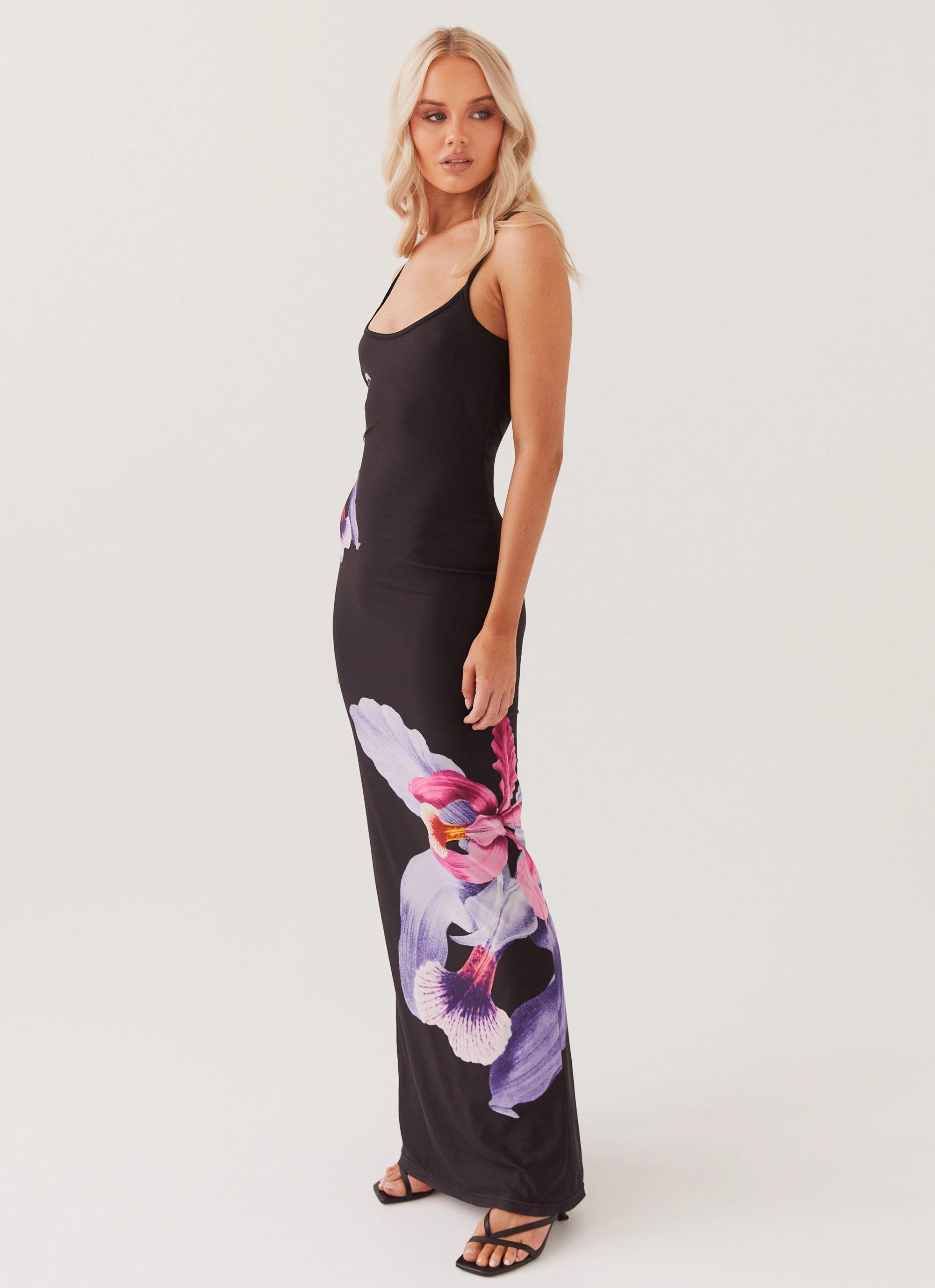 Bad News Mesh Maxi Dress - Black Tulip Radiant Mood