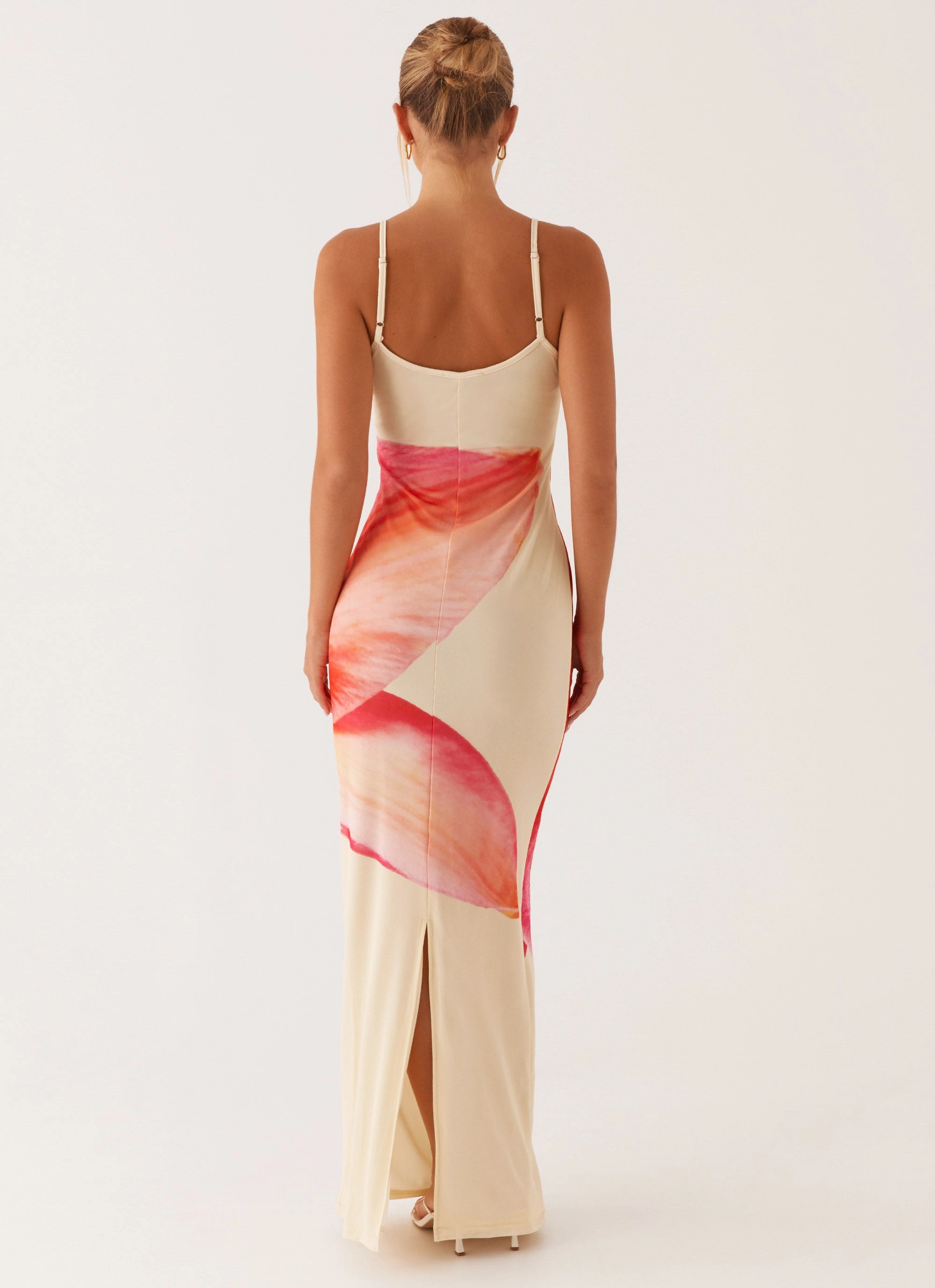 Bad News Mesh Maxi Dress - Yellow Floral Gentle Flow