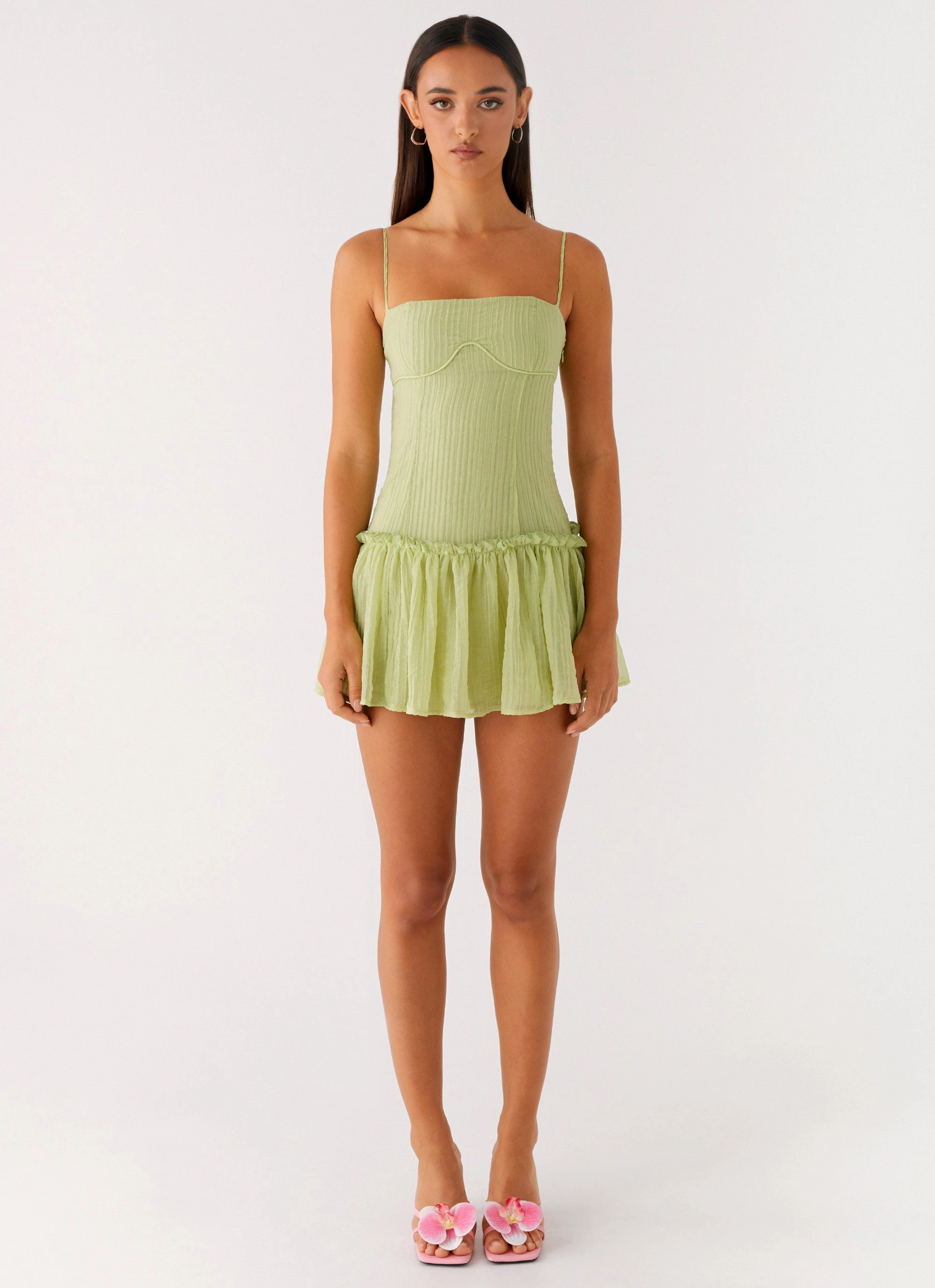 Bambini Mini Dress - Green Perfect Look