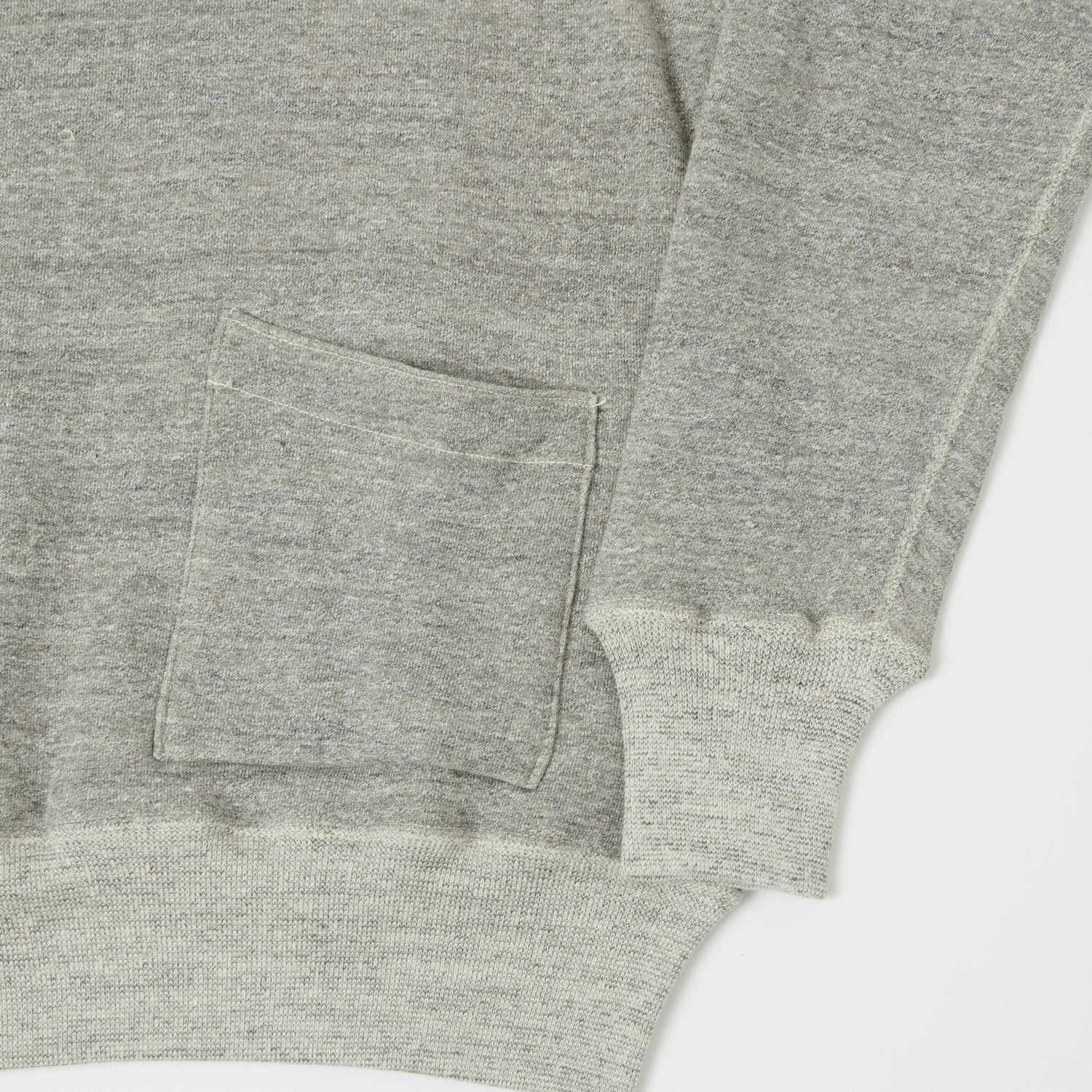 Warehouse & Co 453 Two Pocket Hooded Sweatshirt - Heather Grey Street Staple