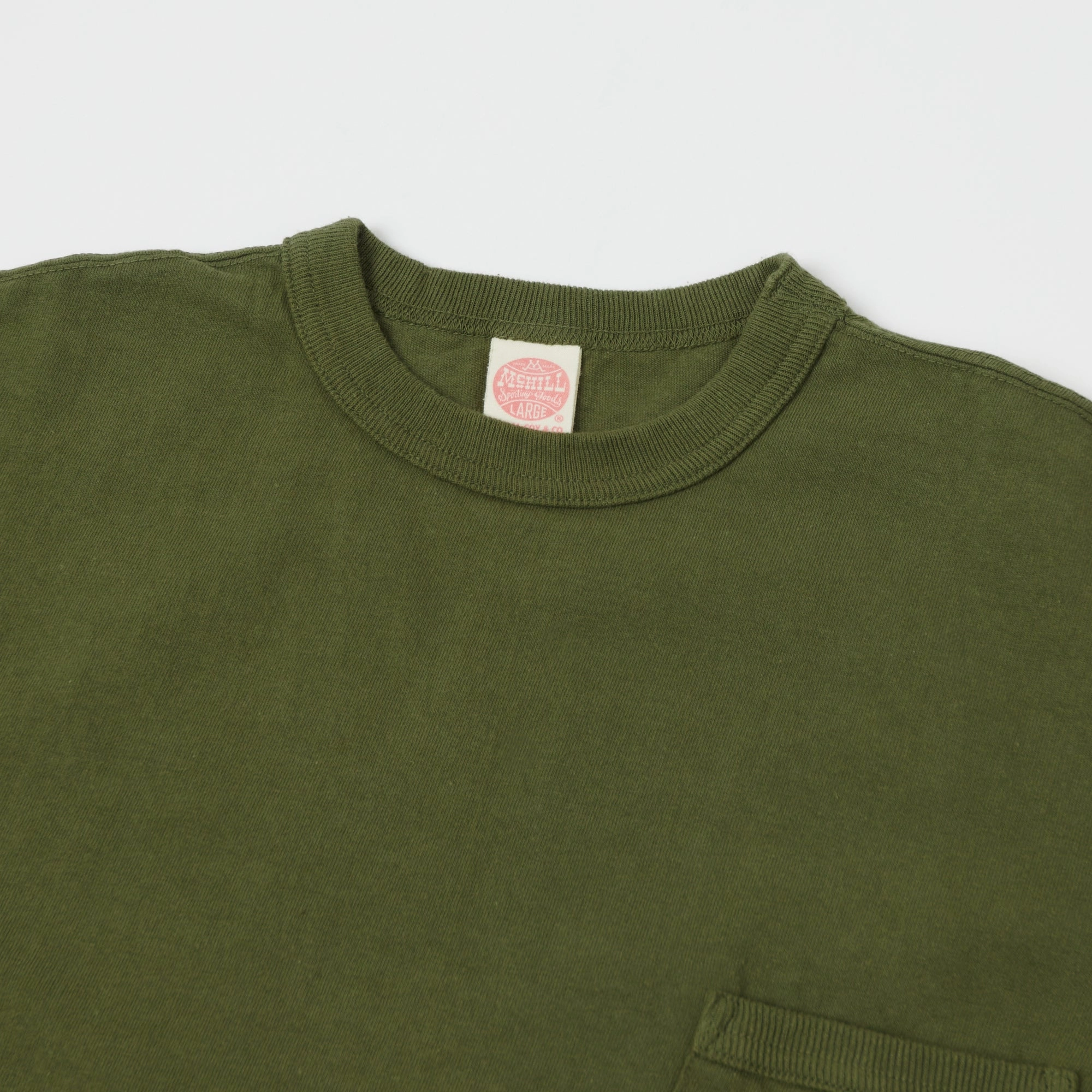 TOYS McCOY Pocket T-Shirt - Olive Breathable Fit