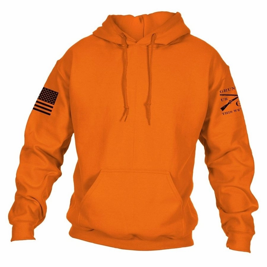 Basic Hoodie - Safety Orange Cozy Hoodie City Style