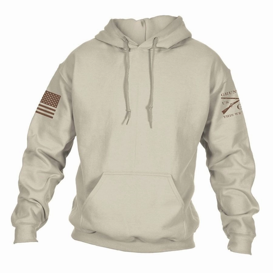 Stretchy Trendy Look Basic Hoodie - Sand
